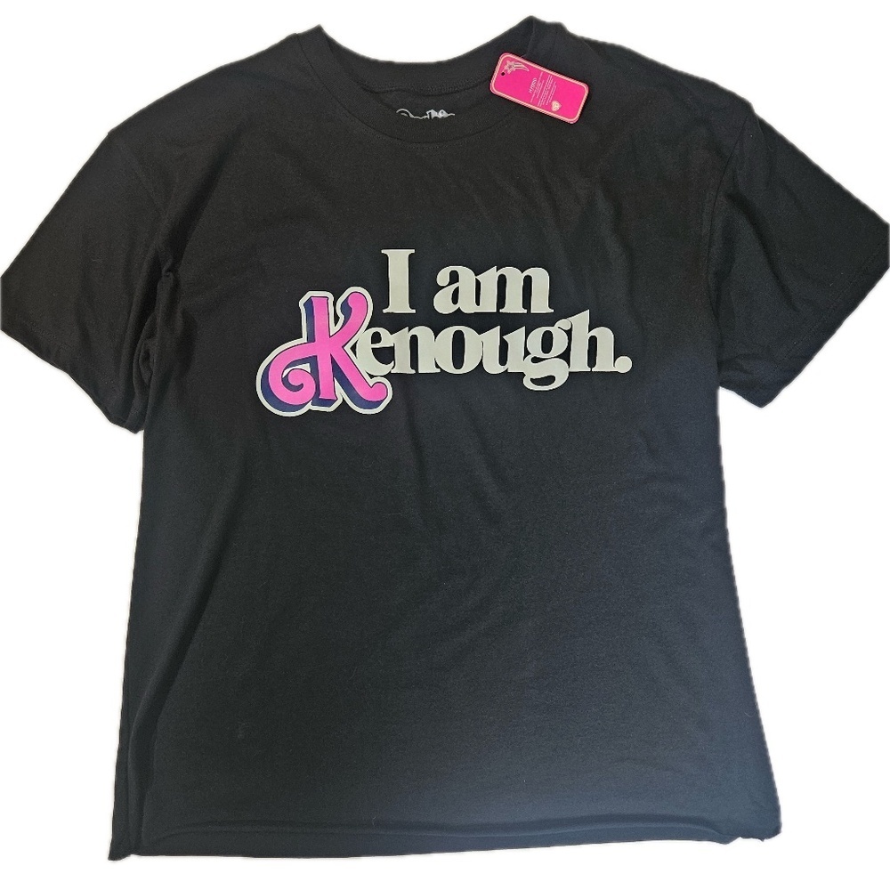 Barbie The Movie Shirt Mens Large Black I‎ Am Kenough Graphic Tee Casual Top